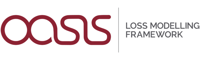 Oasis Logo of the company OASIS in red On the right it states "Loss Modelling Framework". The text is in dark grey.